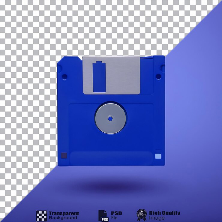 PSD simbolo di floppy isolato su sfondo trasparente