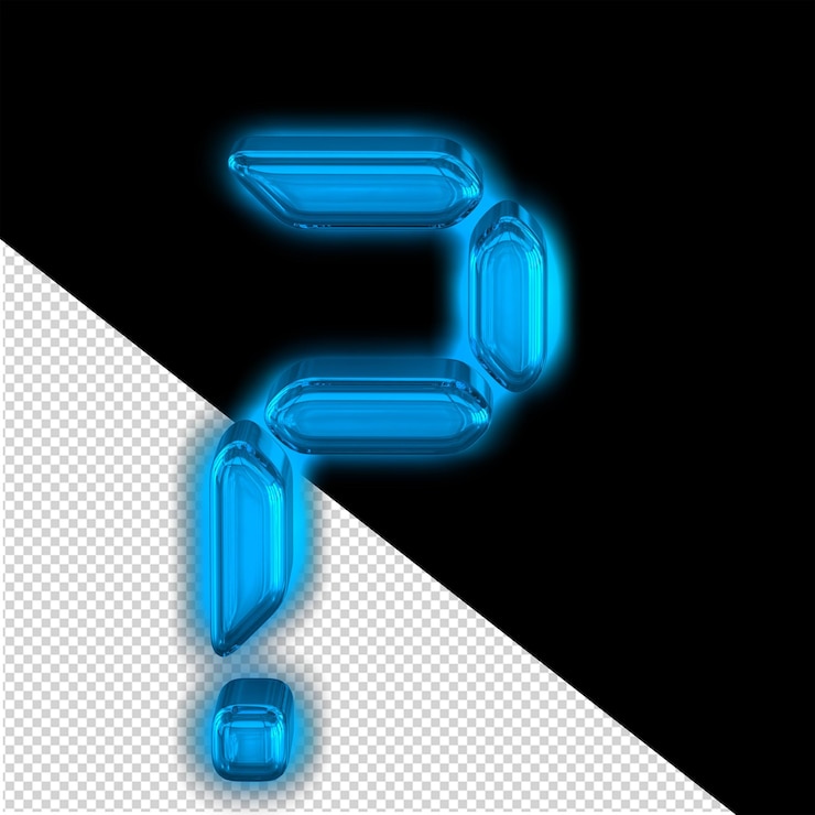 PSD símbolo digital 3d con brillo