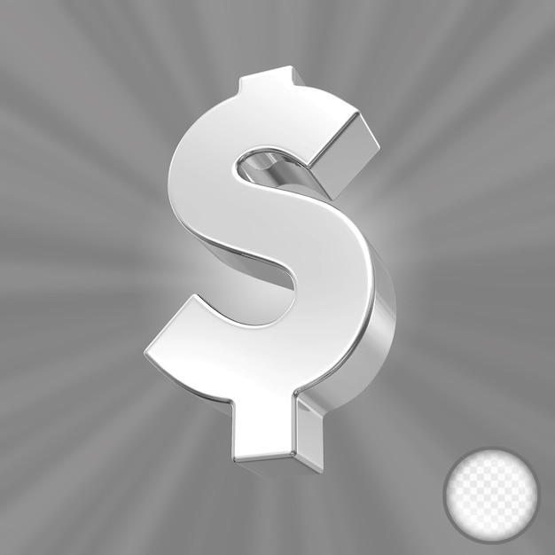 Símbolo del dólar de plata