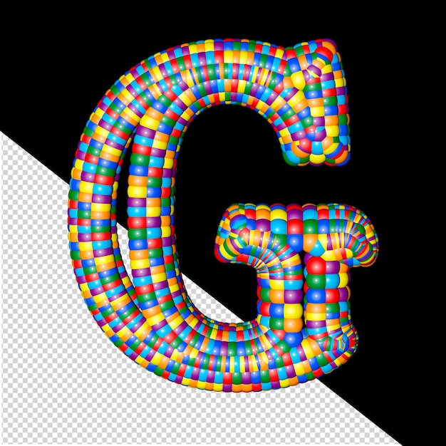 Símbolo de las esferas de color letra g