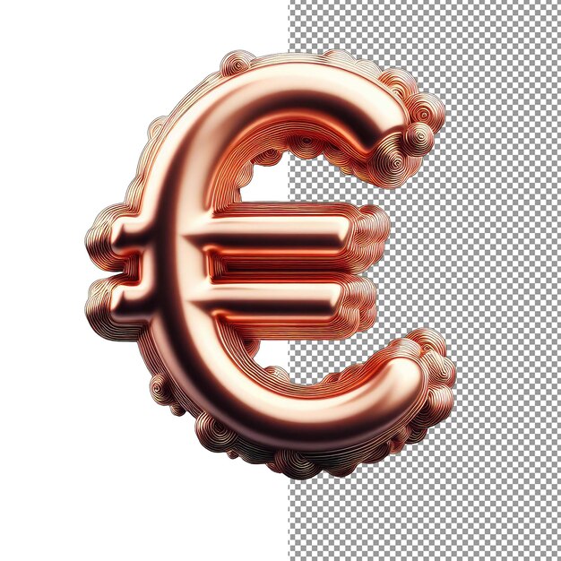 PSD símbolo del euro 3d de prosperidad radiante