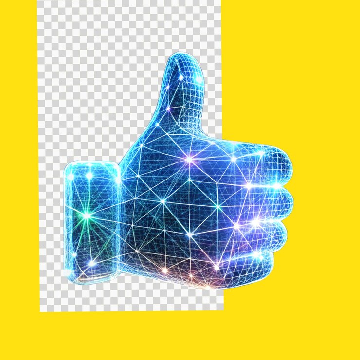 Simbolo futuristico su sfondo trasparente