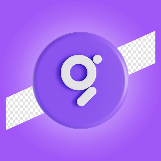 El símbolo gráfico token cryptocurrency logo 3d ilustración
