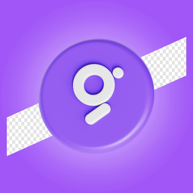 El símbolo gráfico token cryptocurrency logo 3d ilustración