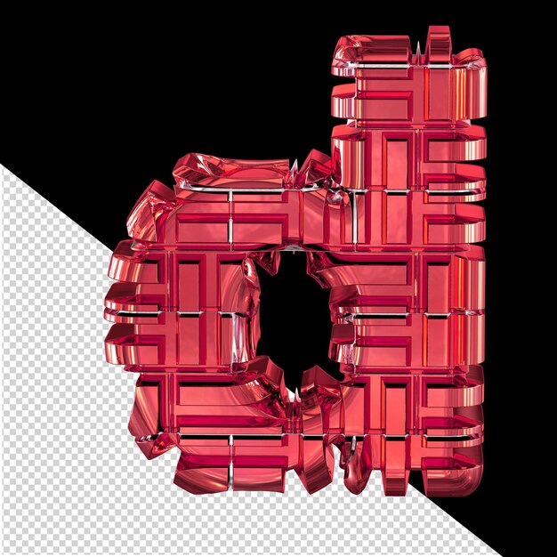 Símbolo hecho de letra roja transformada d