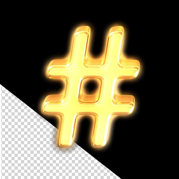 Símbolo hecho de oro brillante