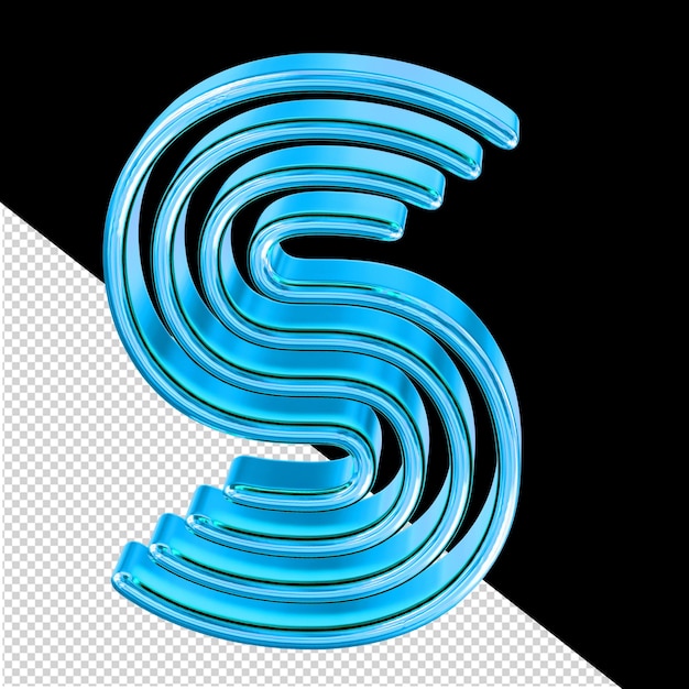 PSD símbolo hecho de placas azules letra s