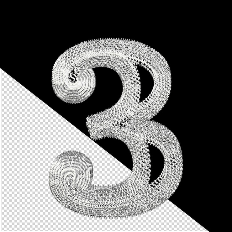 PSD símbolo hecho de signos de dólar de plata número 3