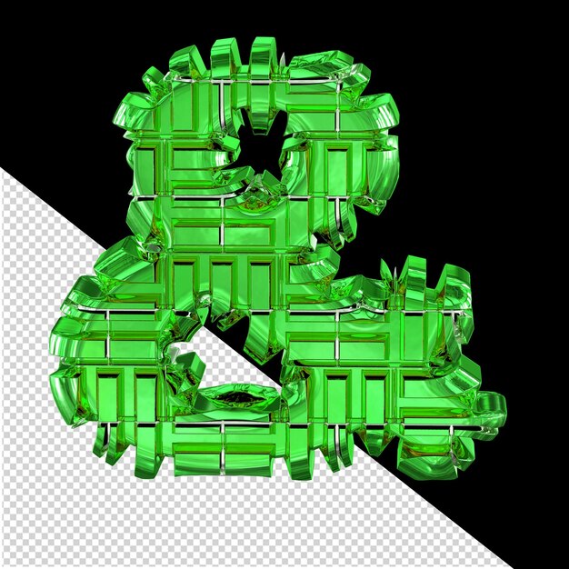 Símbolo hecho de símbolo verde transformado