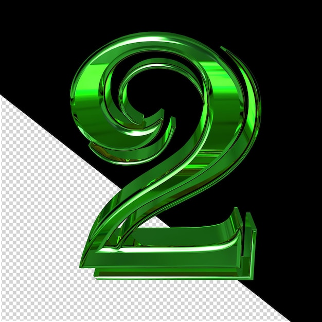 Símbolo hecho de verde número 2