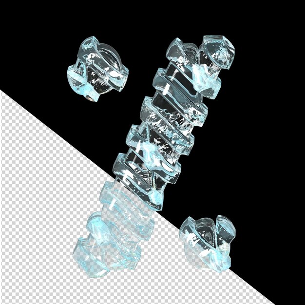 Símbolo de hielo con finas tiras diagonales