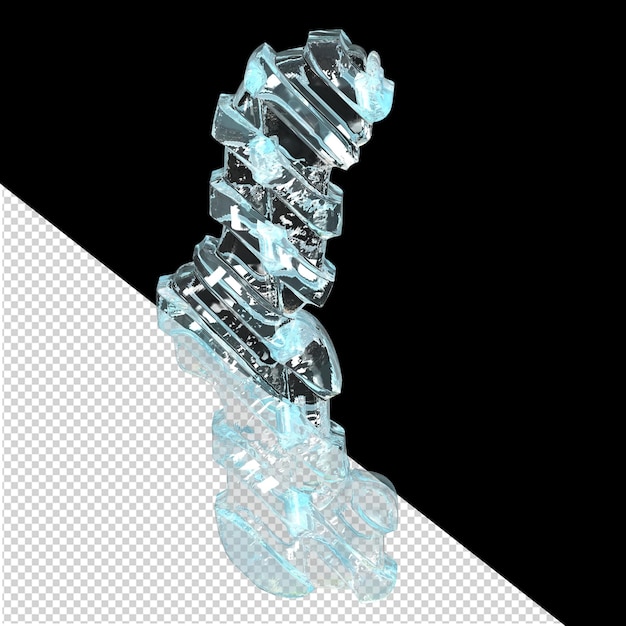 Símbolo de hielo con finas tiras diagonales