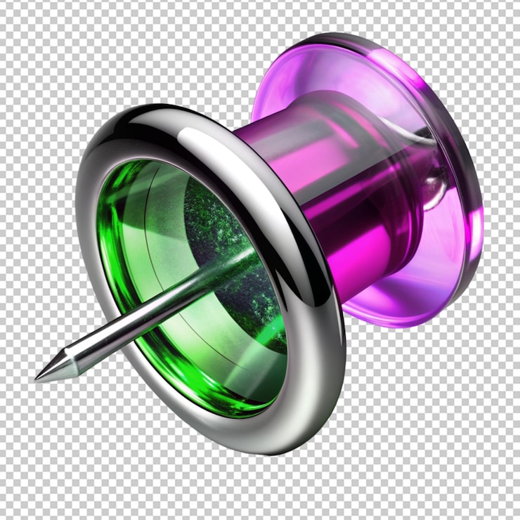 PSD símbolo de icona de red de pin de vidrio aislado en 3d