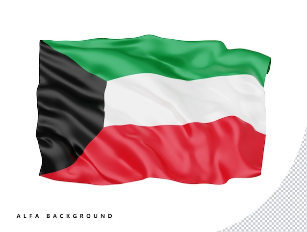 Símbolo de icono de signo nacional internacional de bandera de kuwait