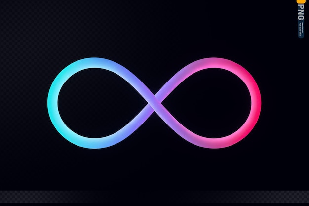 Símbolo de infinito abstracto con colores gradientes
