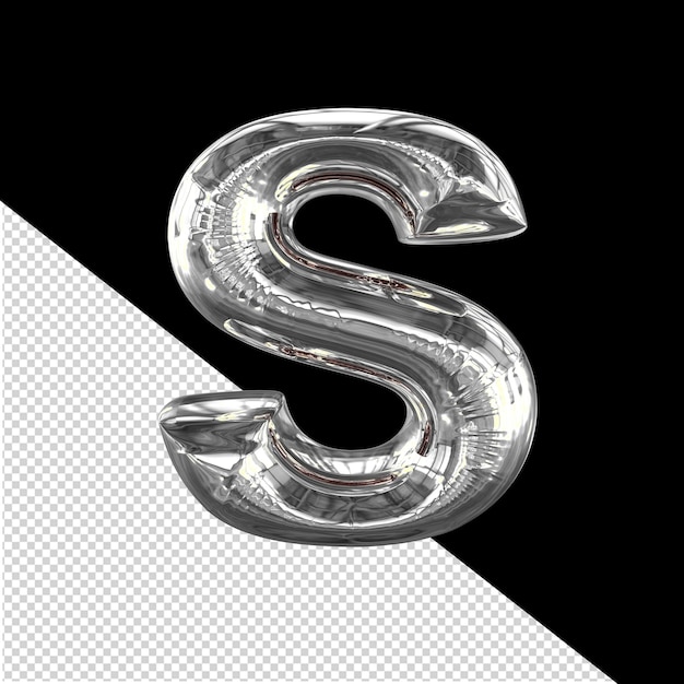 PSD símbolo inflável letra s