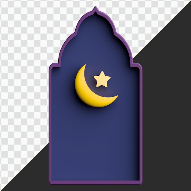 Símbolo islâmico do Ramadan Eid Mubarak Lua e Estrela