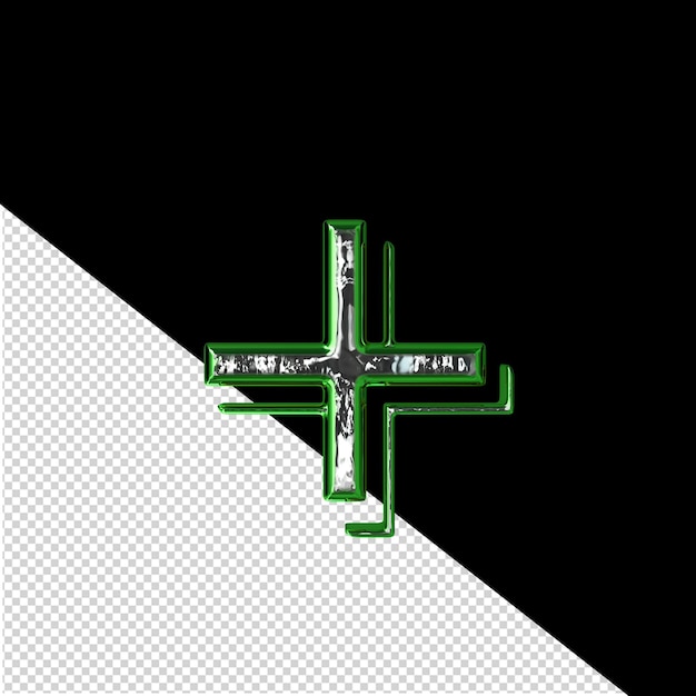 Símbolo en un marco verde