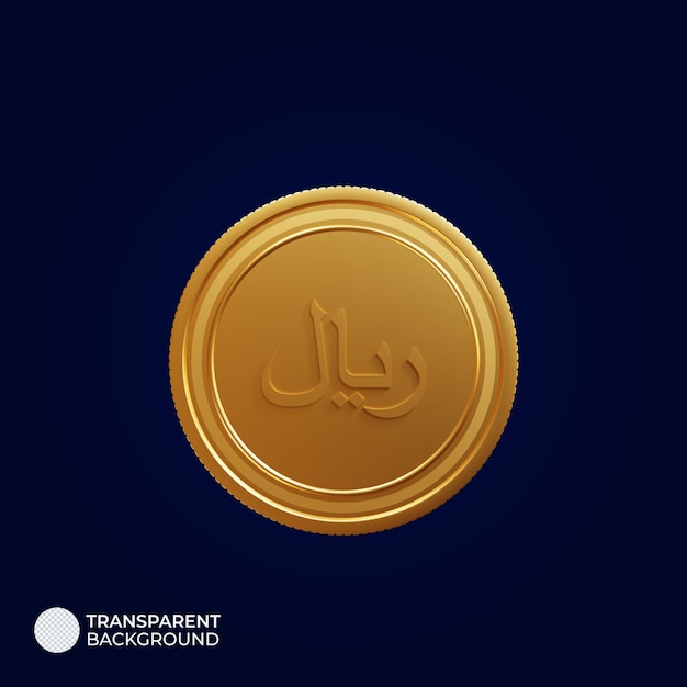 Símbolo de moneda Arabia Saudita Riyal Ilustración 3D