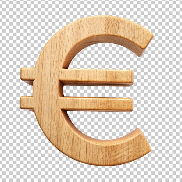 PSD símbolo de la moneda del euro 3d renderizado aislado