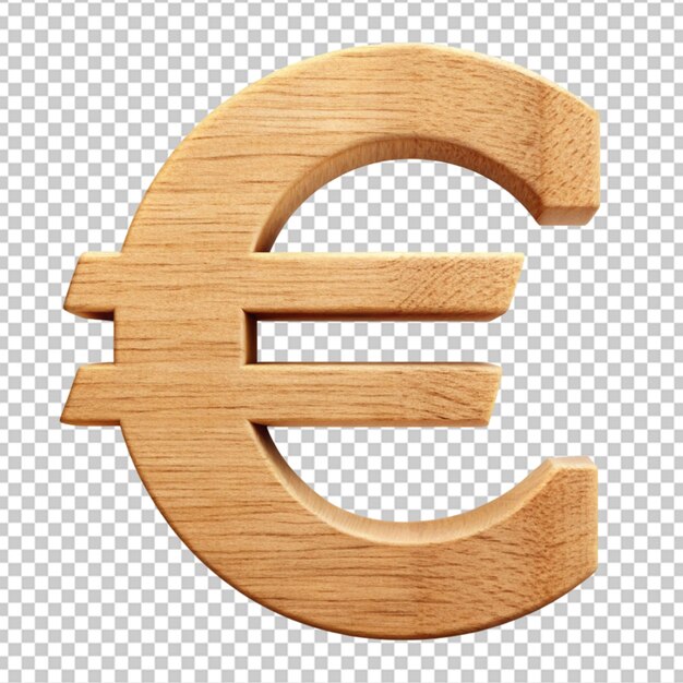 PSD símbolo de la moneda del euro 3d renderizado aislado