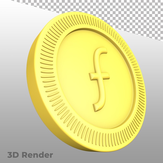 Símbolo de moneda Render 3D