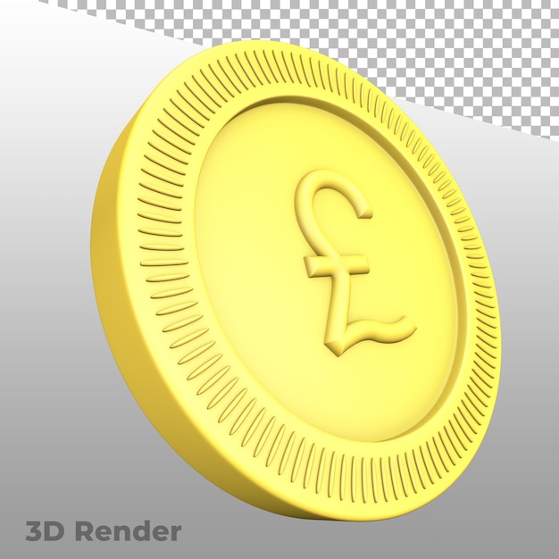 PSD símbolo de moneda render 3d