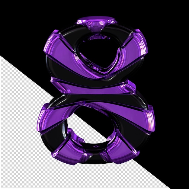 Símbolo morado número 8