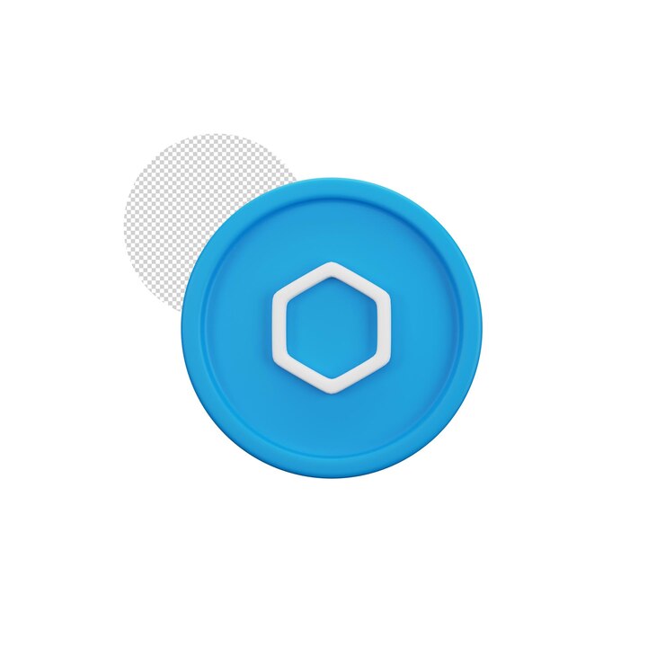 PSD símbolo o icono de moneda hexa azul en estilo 3d