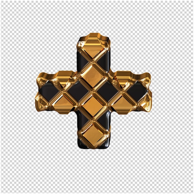 Símbolo de oro hecho de rombos