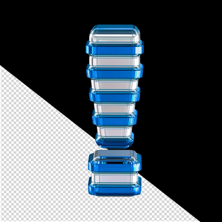 PSD símbolo plateado con finas tiras horizontales azules