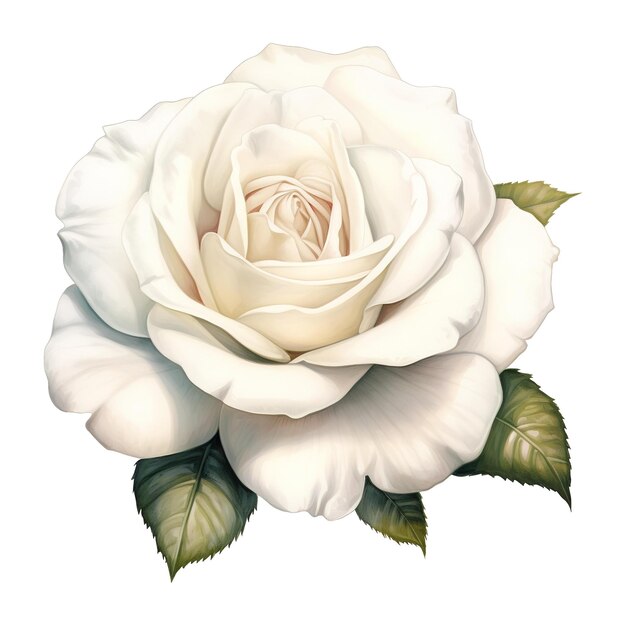 PSD símbolo de la pureza de san valentín rosa blanca un gesto fragante para su san valentín especial