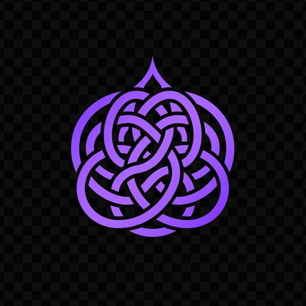 PSD un símbolo púrpura del antiguo símbolo en un fondo transparente