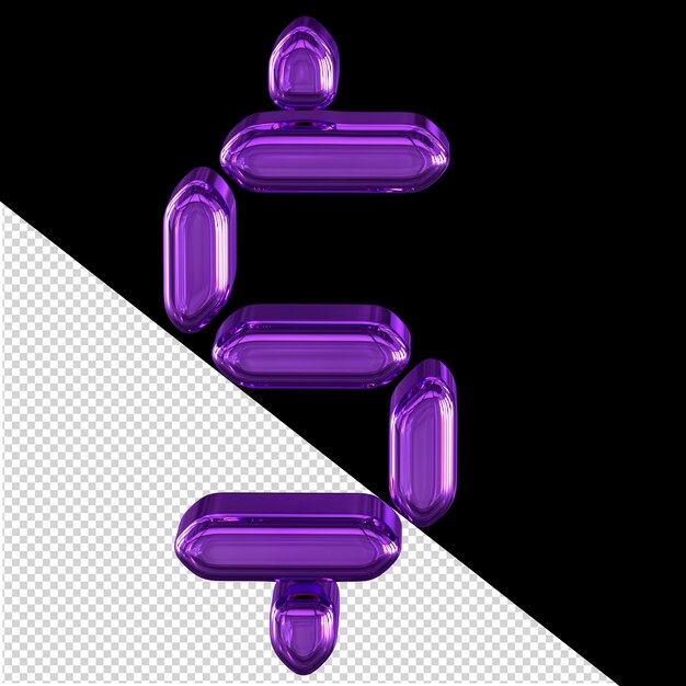 PSD símbolo púrpura digital