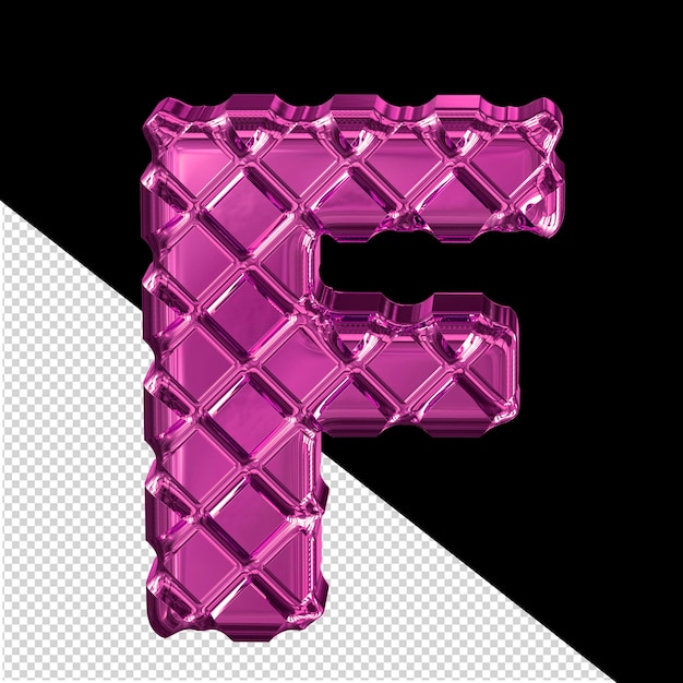 Símbolo púrpura hecho de rombos letra f