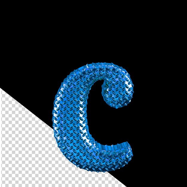 Símbolo de ribas azules letra c