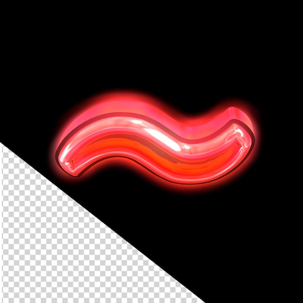 Símbolo rojo brillante