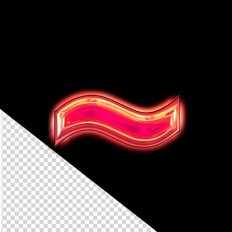 PSD símbolo rojo con brillo