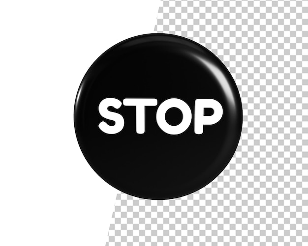 símbolo de señal de stop render 3d