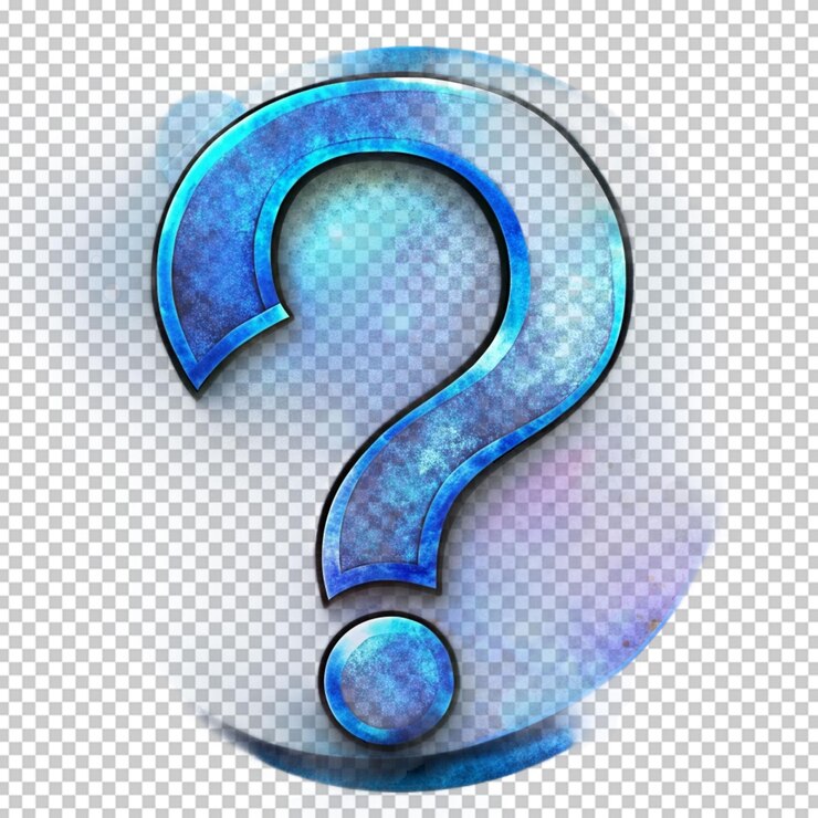 PSD símbolo de signo de interrogación azul