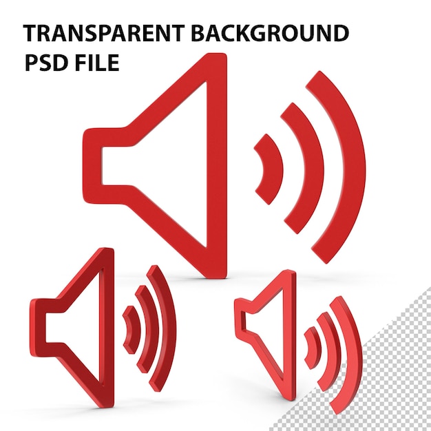 Símbolo Sonido Rojo PNG
