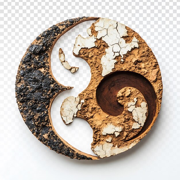 Símbolo de la tierra Yin Yang que representa el equilibrio y la armonía en la naturaleza