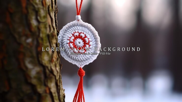 PSD el símbolo tradicional de martisor de la fiesta el 1 de marzo martenitsa baba marta