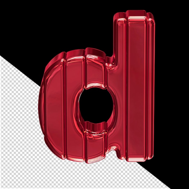 PSD símbolo vermelho com cintos letra d