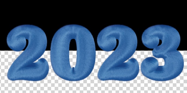 Símbolos 3d del Año Nuevo 2023