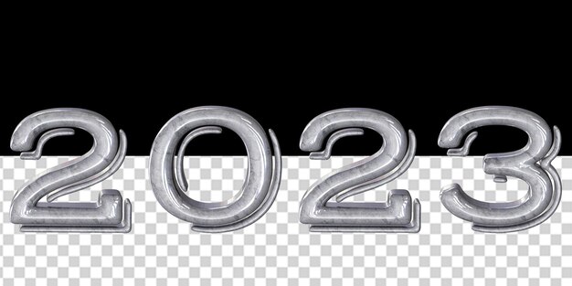 Símbolos 3d del Año Nuevo 2023