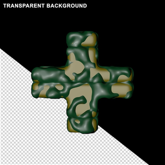 Símbolos de camuflagem. Símbolo 3d
