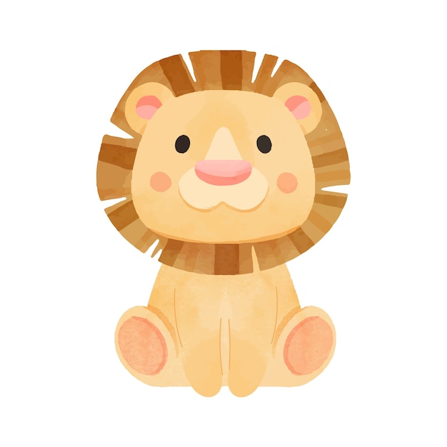 Simpatico animale safari ad acquerello
