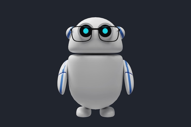 PSD simpatico copilota conversazionale ai character rendering 3d