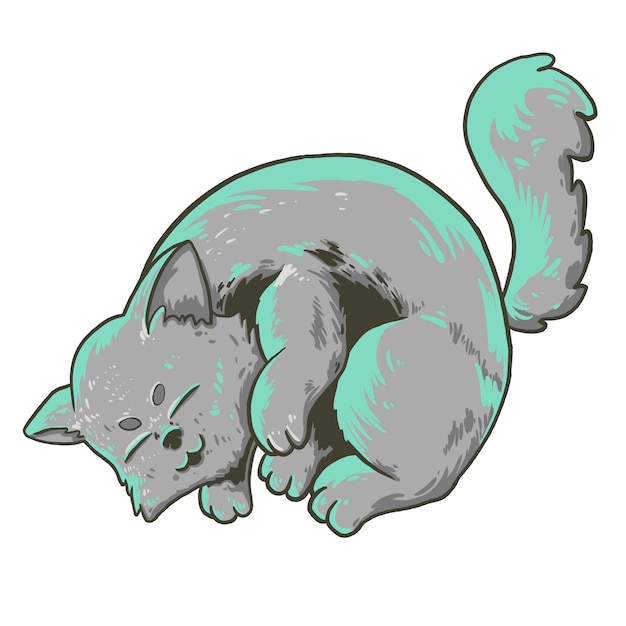 Simpatico gatto addormentato